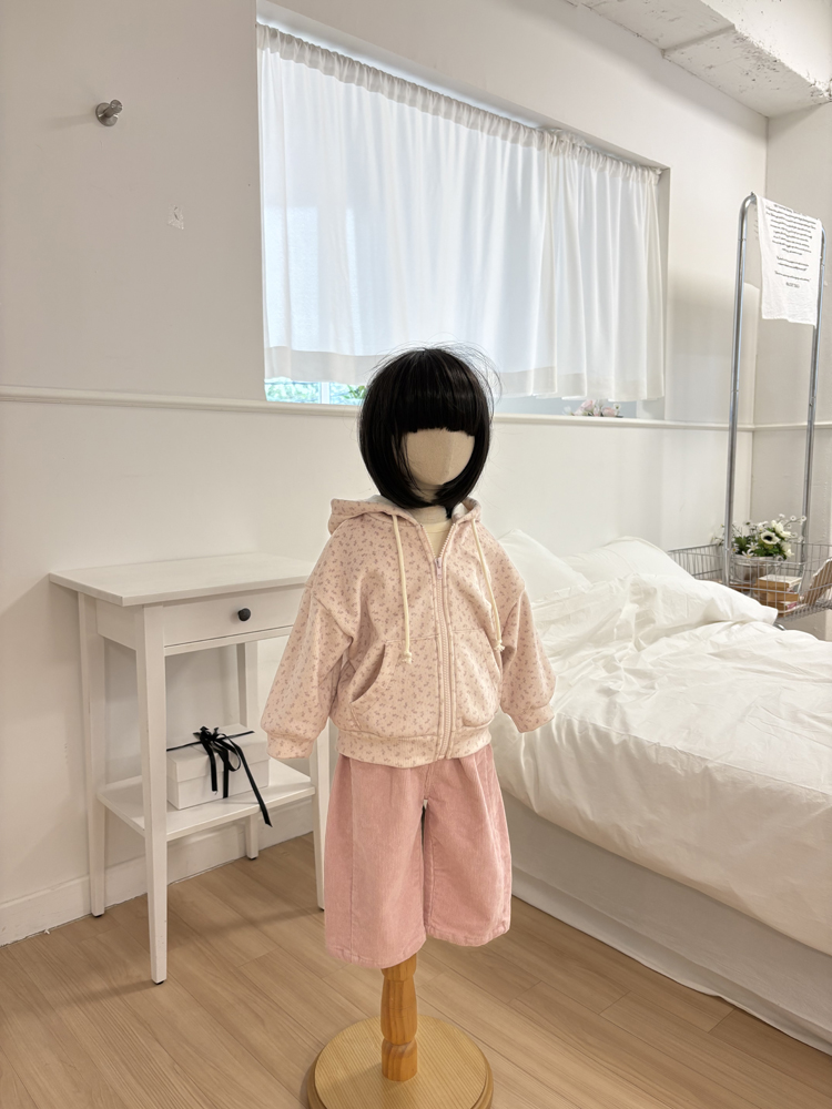 Pom - Korean Children Fashion - #childrensboutique - Floral Hooded Jumper - 5
