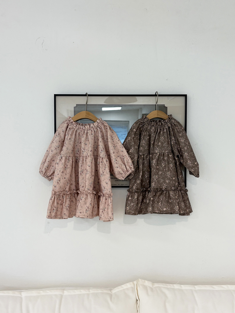 Pom - Korean Children Fashion - #discoveringself - Warm Flower One-piece