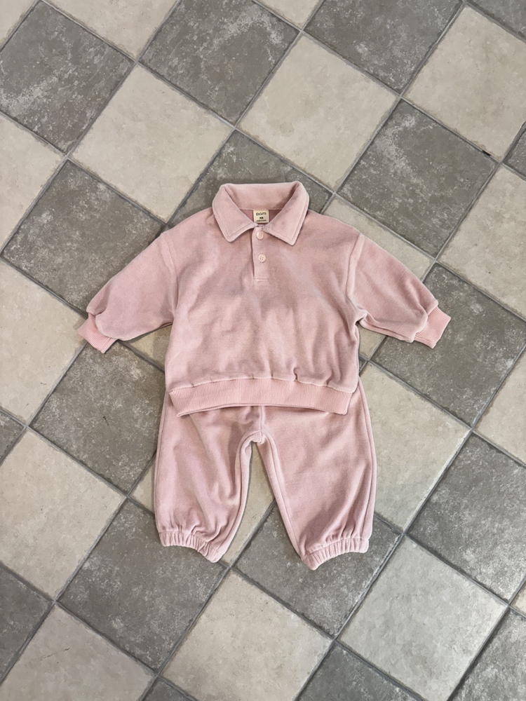 Pom - Korean Children Fashion - #kidsshorts - Velour Jogger Pants - 5