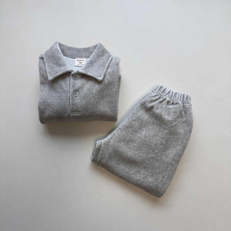 Pom - Korean Children Fashion - #kidsstore - Velour Jogger Pants - 6