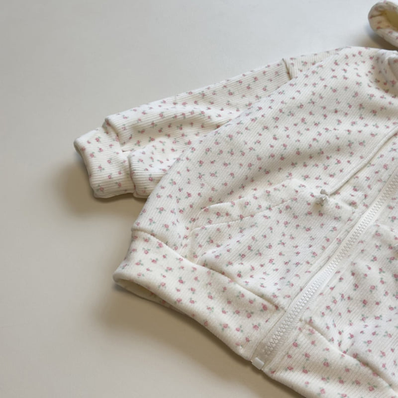 Pom - Korean Children Fashion - #kidsstore - Floral Hooded Jumper - 10