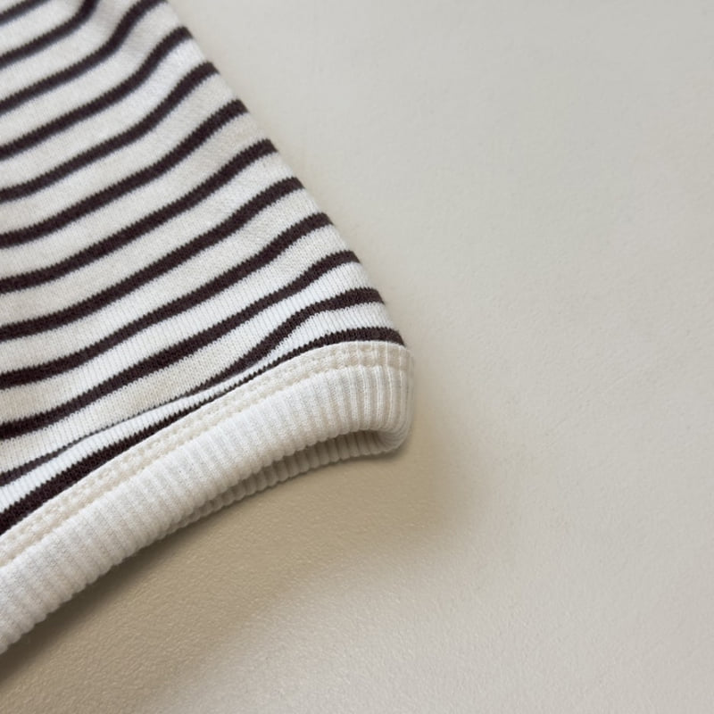 Pom - Korean Children Fashion - #kidzfashiontrend - Striped Ribbed Sweatshirt - 10