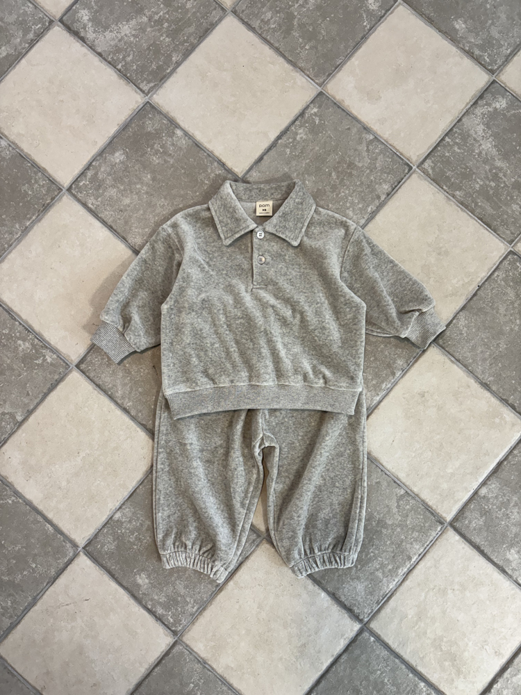 Pom - Korean Children Fashion - #kidzfashiontrend - Velour Jogger Pants - 7