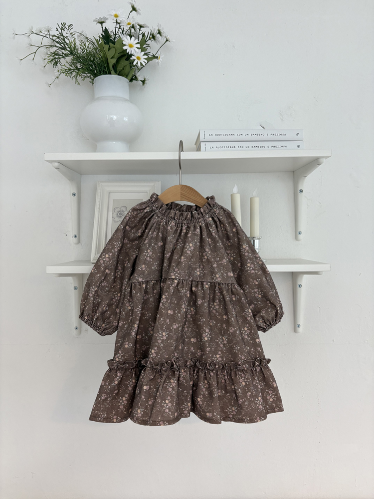 Pom - Korean Children Fashion - #kidzfashiontrend - Warm Flower One-piece - 5