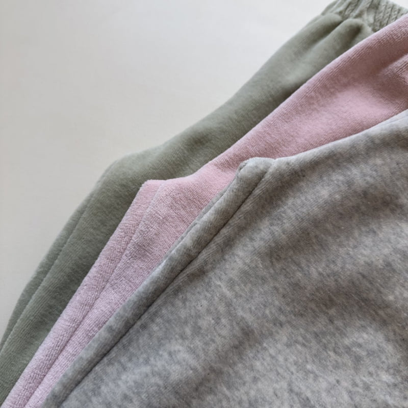 Pom - Korean Children Fashion - #littlefashionista - Velour Jogger Pants - 9