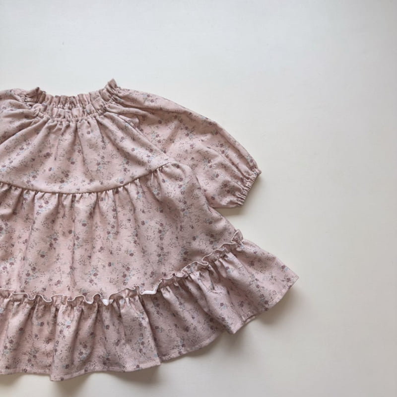Pom - Korean Children Fashion - #magicofchildhood - Warm Flower One-piece - 8