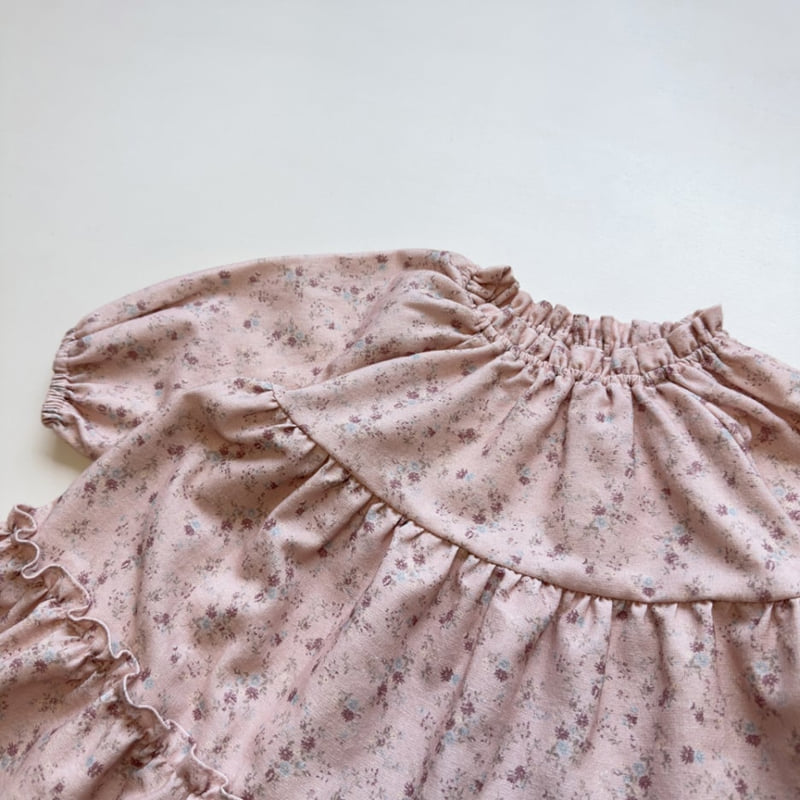 Pom - Korean Children Fashion - #minifashionista - Warm Flower One-piece - 9
