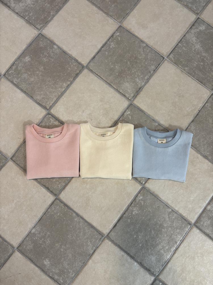 Pom - Korean Children Fashion - #toddlerclothing - Basic Oversized Tee - 6