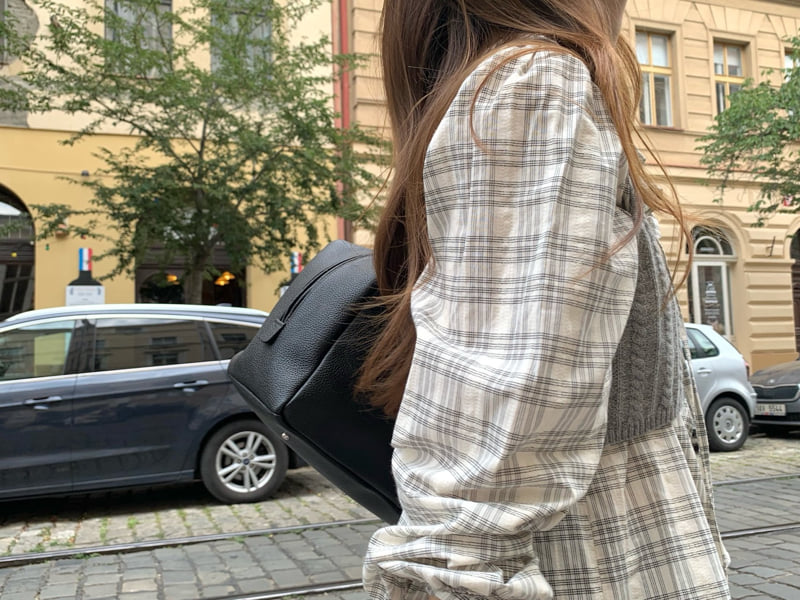 Pomelo - Korean Women Fashion - #momslook - Check Ruffle Blouse - 11