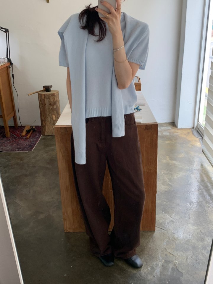 Pomelo - Korean Women Fashion - #momslook - Cotton Denim Pants - 4
