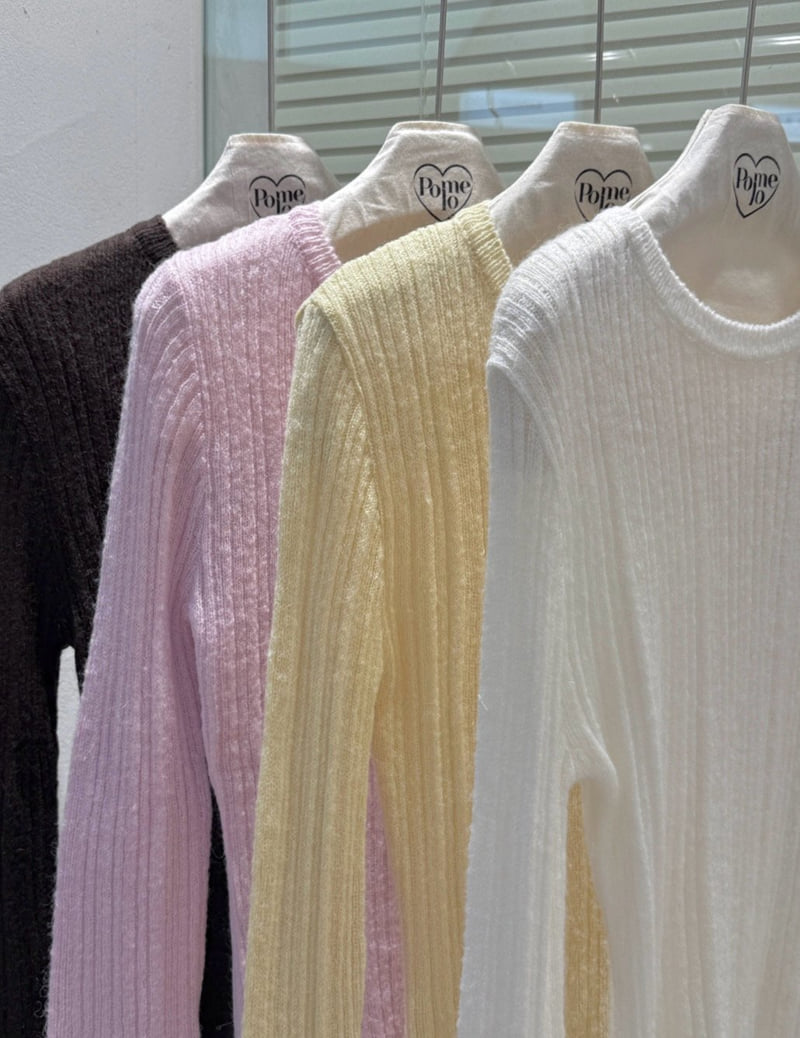Pomelo - Korean Women Fashion - #momslook - Peace Mohair Knit Pullover - 12