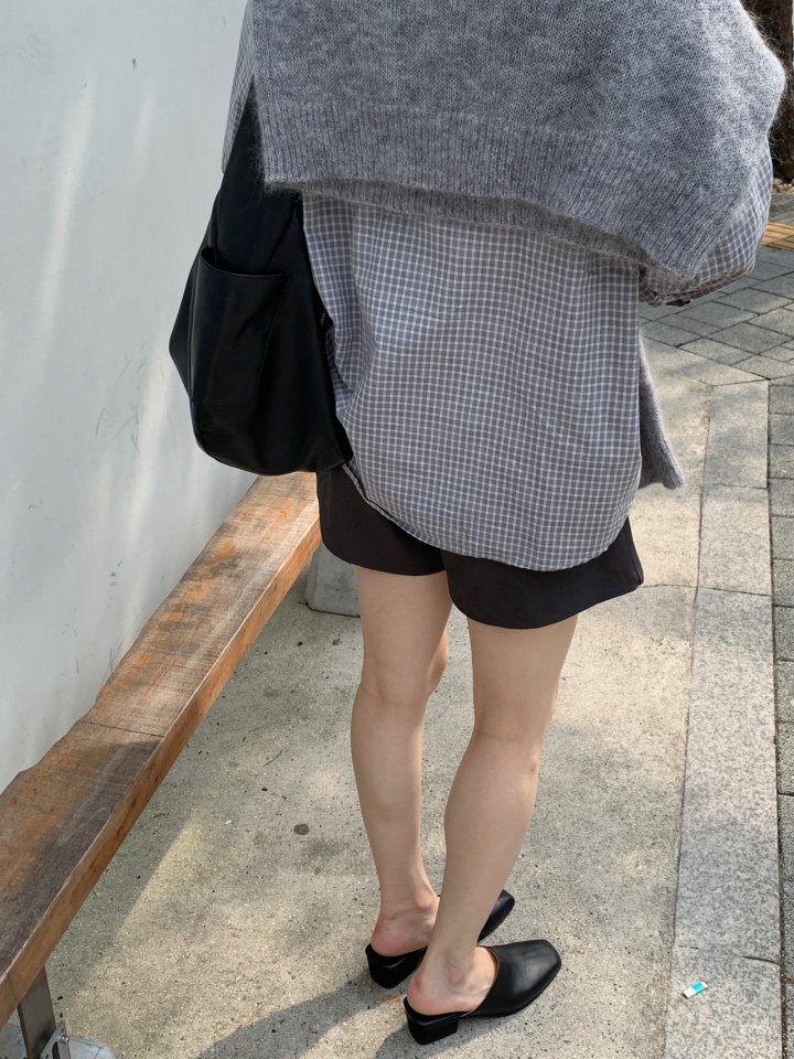 Pomelo - Korean Women Fashion - #momslook - Mooi Check Shirt - 11