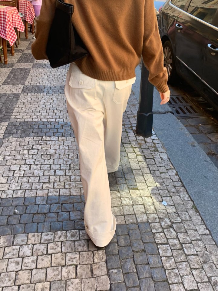 Pomelo - Korean Women Fashion - #momslook - Jeff Twill Pocket Pants - 7