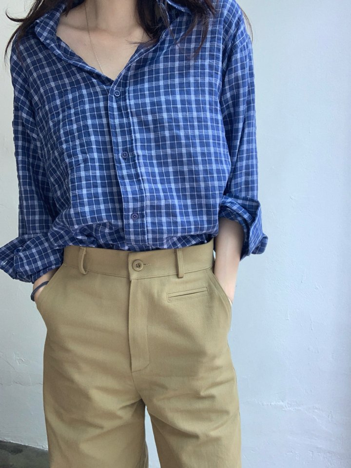 Pomelo - Korean Women Fashion - #momslook - Neff Check Shirt - 10
