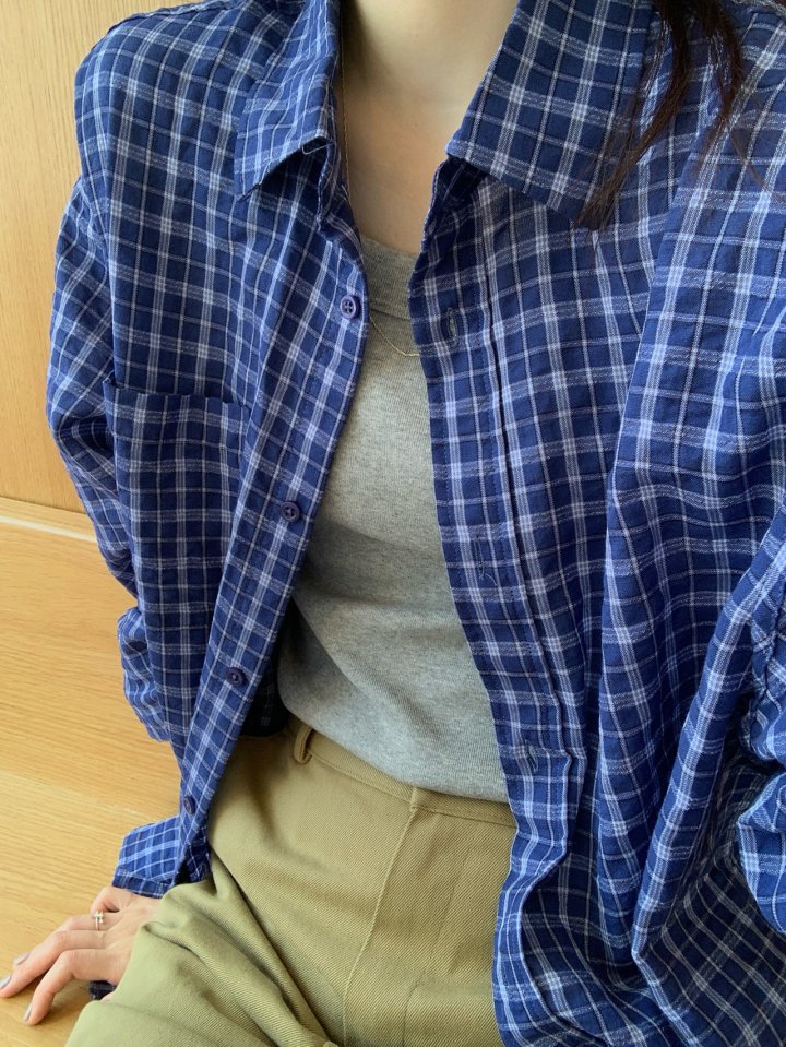 Pomelo - Korean Women Fashion - #momslook - Neff Check Shirt - 2