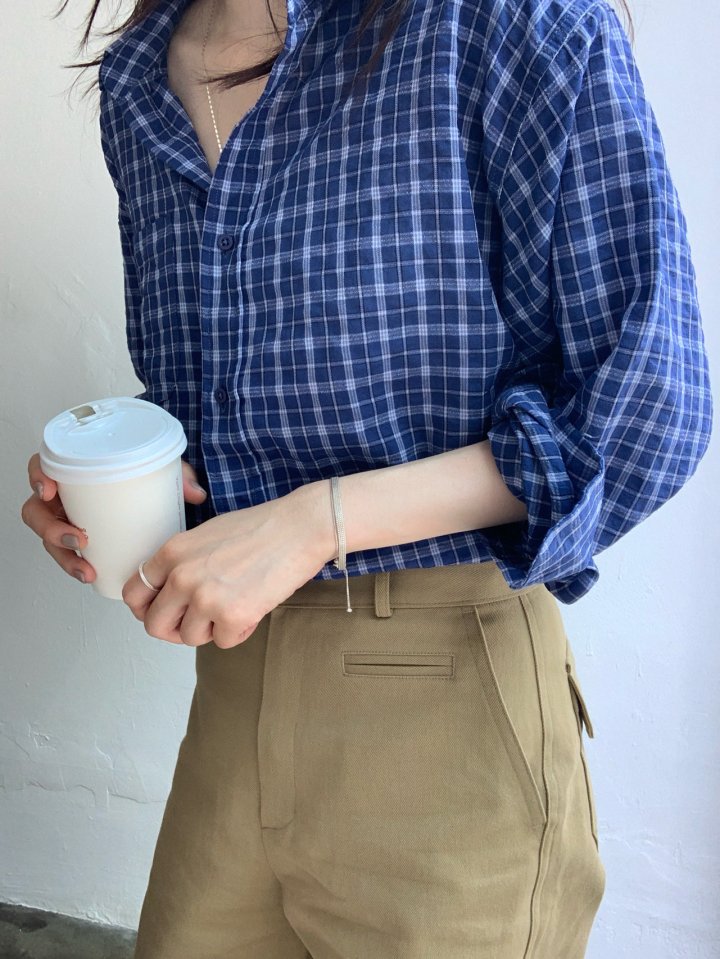 Pomelo - Korean Women Fashion - #womensfashion - Neff Check Shirt - 4