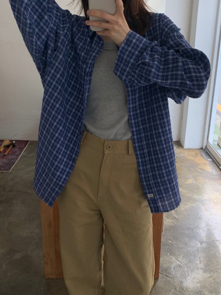 Pomelo - Korean Women Fashion - #momslook - Neff Check Shirt - 6