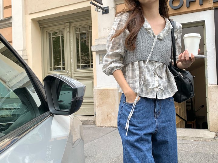 Pomelo - Korean Women Fashion - #momslook - Autumn Knit Bustier - 11