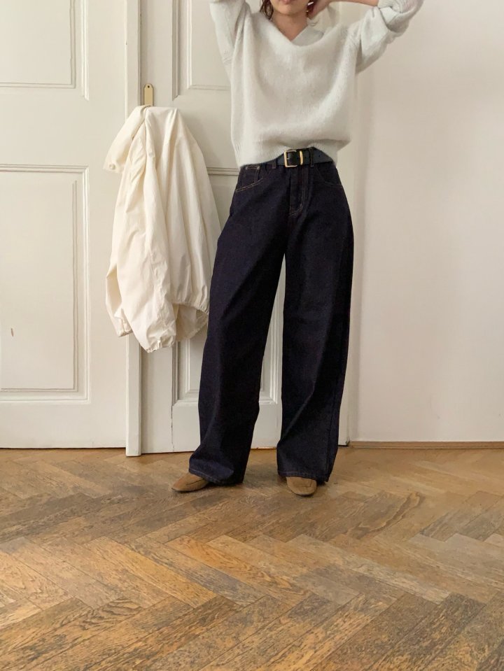 Pomelo - Korean Women Fashion - #momslook - Non Fade Denim Pants - 2