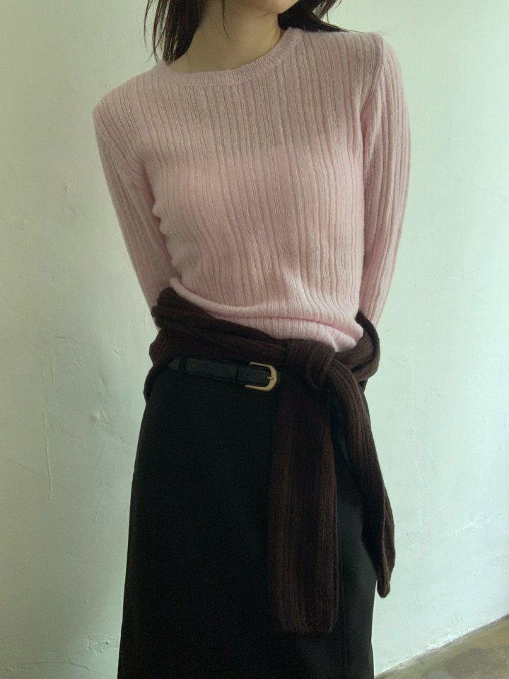 Pomelo - Korean Women Fashion - #vintagekidsstyle - Peace Mohair Knit Pullover - 4