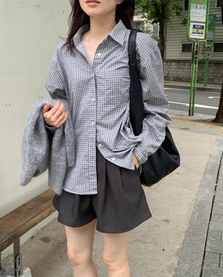 Pomelo - Korean Women Fashion - #pursuepretty - Mooi Check Shirt - 3