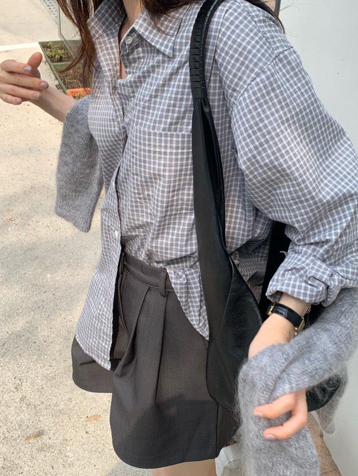 Pomelo - Korean Women Fashion - #pursuepretty - Mooi Check Shirt - 4