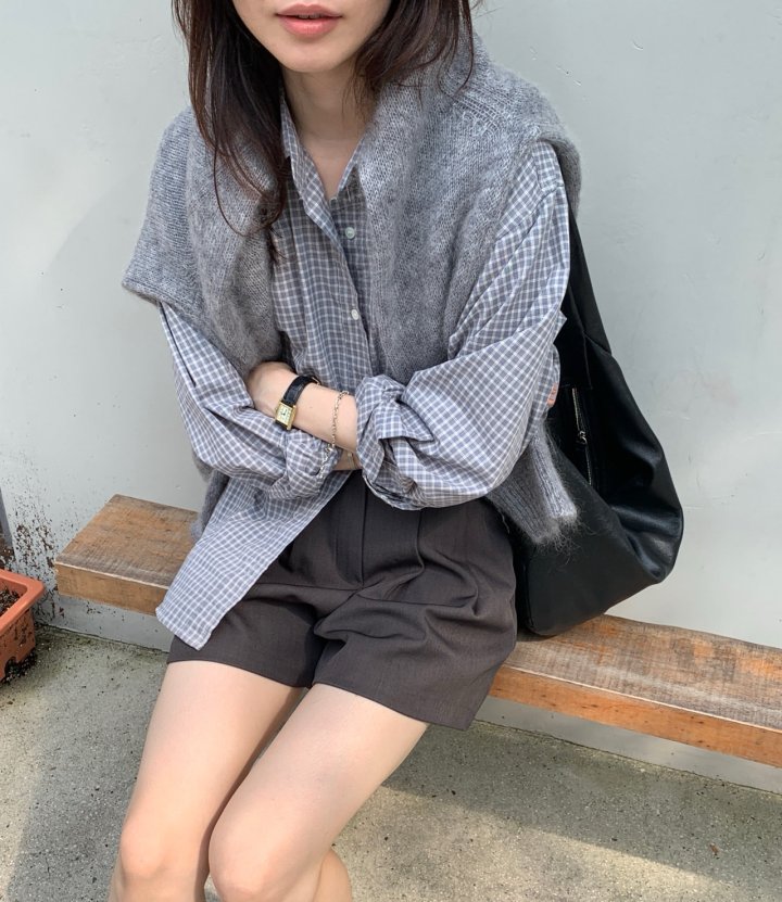 Pomelo - Korean Women Fashion - #shopsmall - Mooi Check Shirt - 6