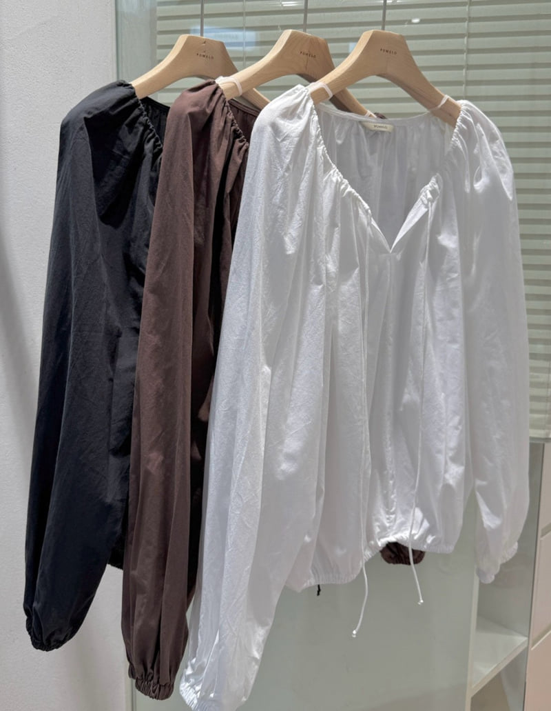 Pomelo - Korean Women Fashion - #thatsdarling - Mock Banding Blouse - 12