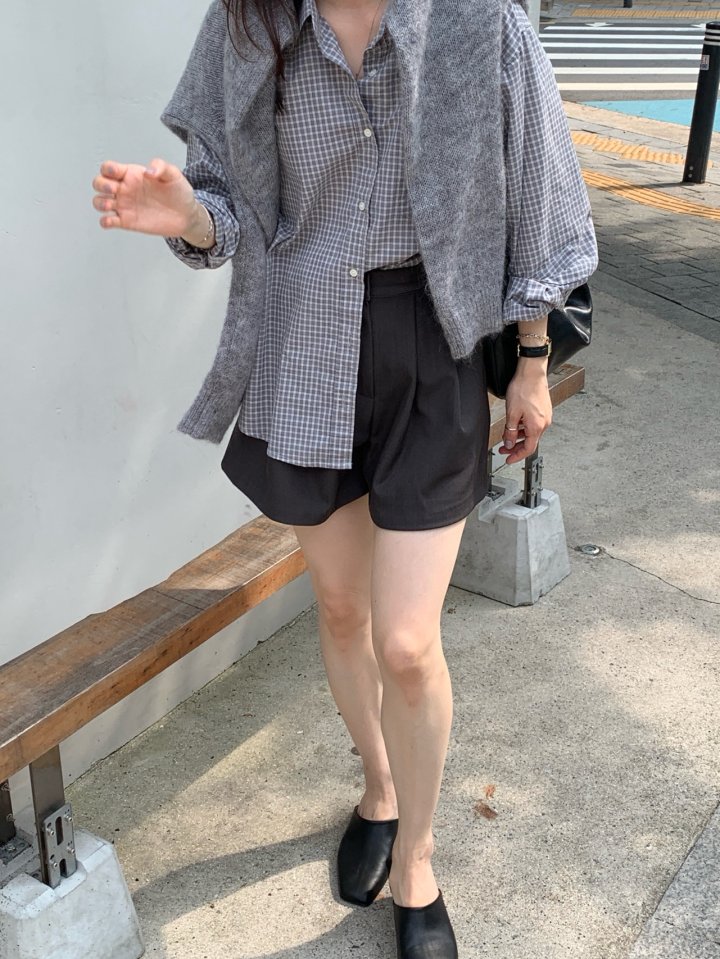 Pomelo - Korean Women Fashion - #thelittlethings - Mooi Check Shirt - 8