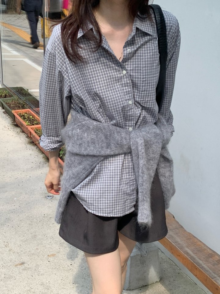 Pomelo - Korean Women Fashion - #vintageinspired - Mooi Check Shirt