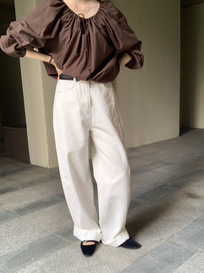 Pomelo - Korean Women Fashion - #vintagekidsstyle - Mock Banding Blouse - 7