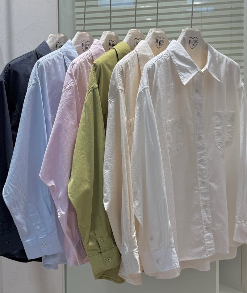 Pomelo - Korean Women Fashion - #womensfashion - Cotton Washing Shirt - 11
