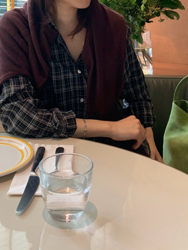 Pomelo - Korean Women Fashion - #momslook - Easy Check Shirt - 4