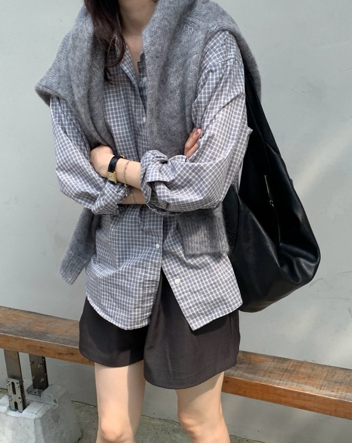 Pomelo - Korean Women Fashion - #womensfashion - Mooi Check Shirt - 10