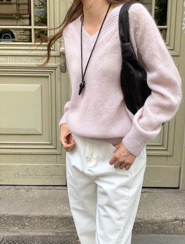 Pomelo - Korean Women Fashion - #womensfashion - Barrel Mohair Knit Pullover - 7