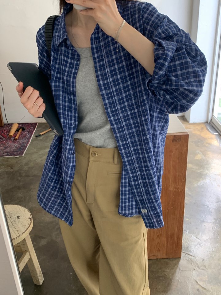 Pomelo - Korean Women Fashion - #womensfashion - Neff Check Shirt - 5