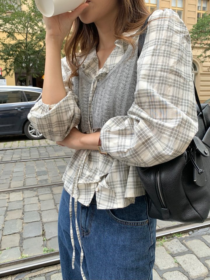 Pomelo - Korean Women Fashion - #womensfashion - Autumn Knit Bustier - 10