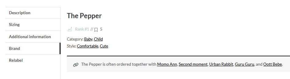 Shop tip: brands often bought together