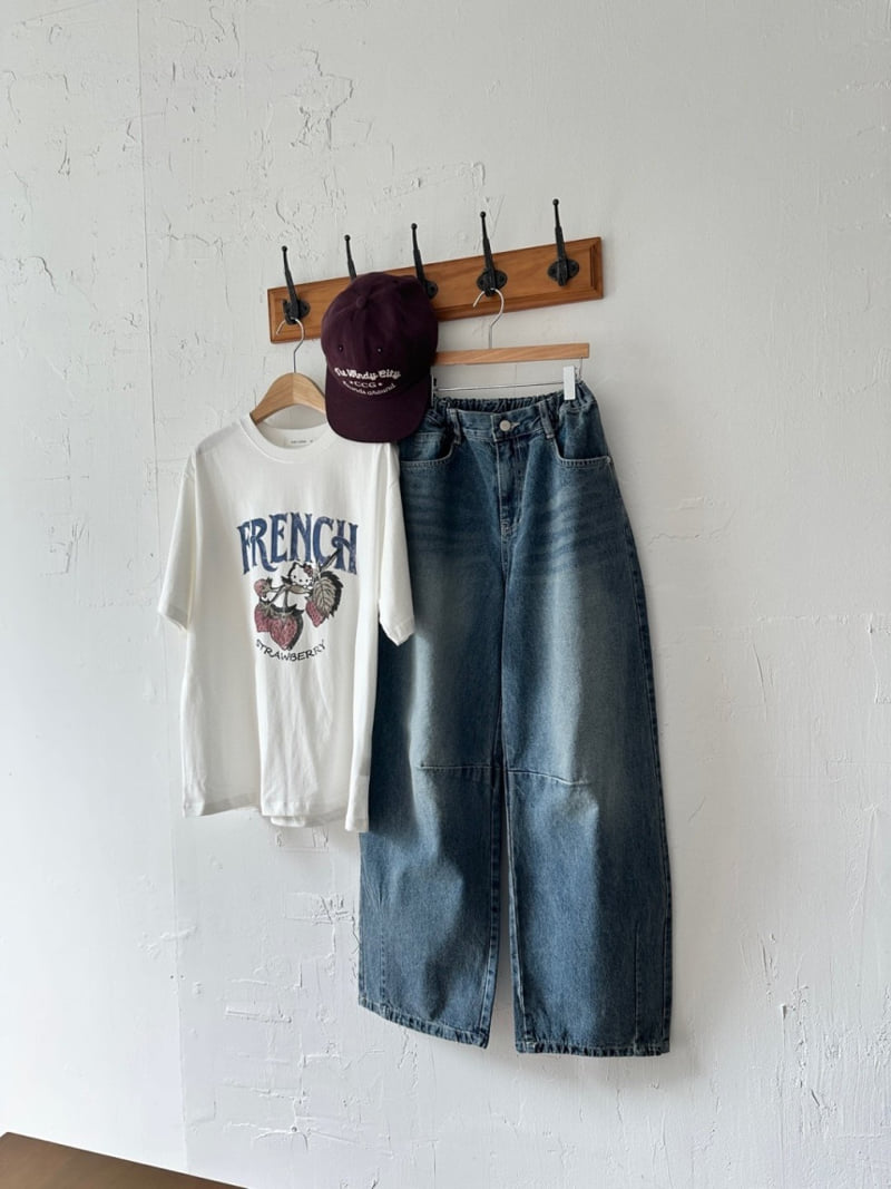 Purej - Korean Junior Fashion - #Kfashion4kids - Dart Wide Denim Pants - 2