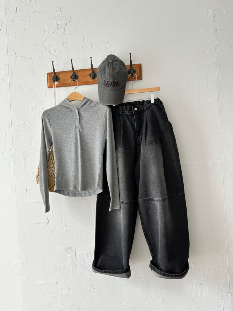 Purej - Korean Junior Fashion - #childofig - Two-Tuck Wide Denim Pants - 8