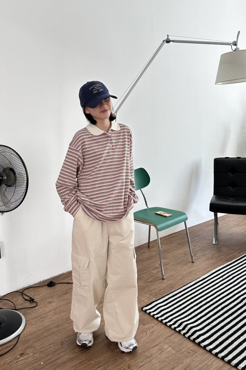 Purej - Korean Junior Fashion - #childofig - Cotton Cargo Pants - 4