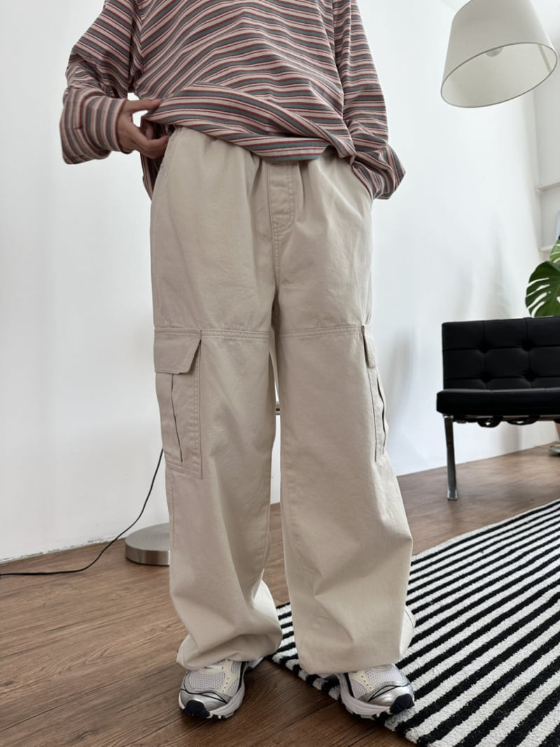 Purej - Korean Junior Fashion - #designkidswear - Cotton Cargo Pants - 5