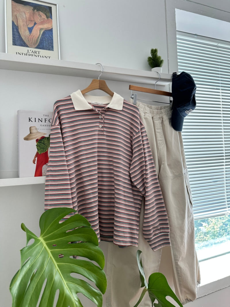 Purej - Korean Junior Fashion - #childrensboutique - Toy Striped Tee - 4