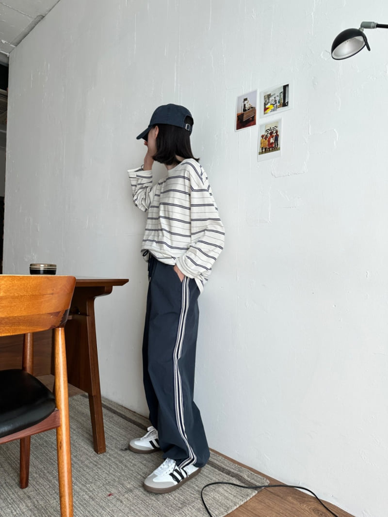 Purej - Korean Junior Fashion - #fashionkids - Cocoa Striped Tee - 10