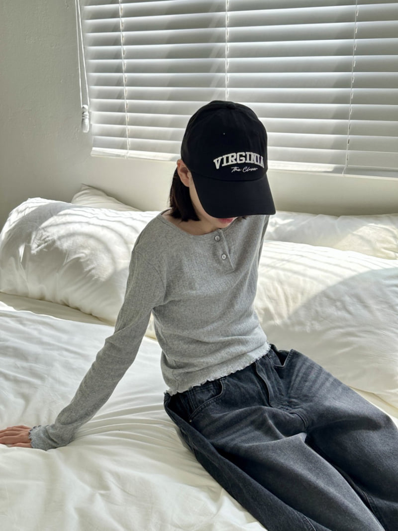 Purej - Korean Junior Fashion - #fashionkids - Lauren Button Tee - 2