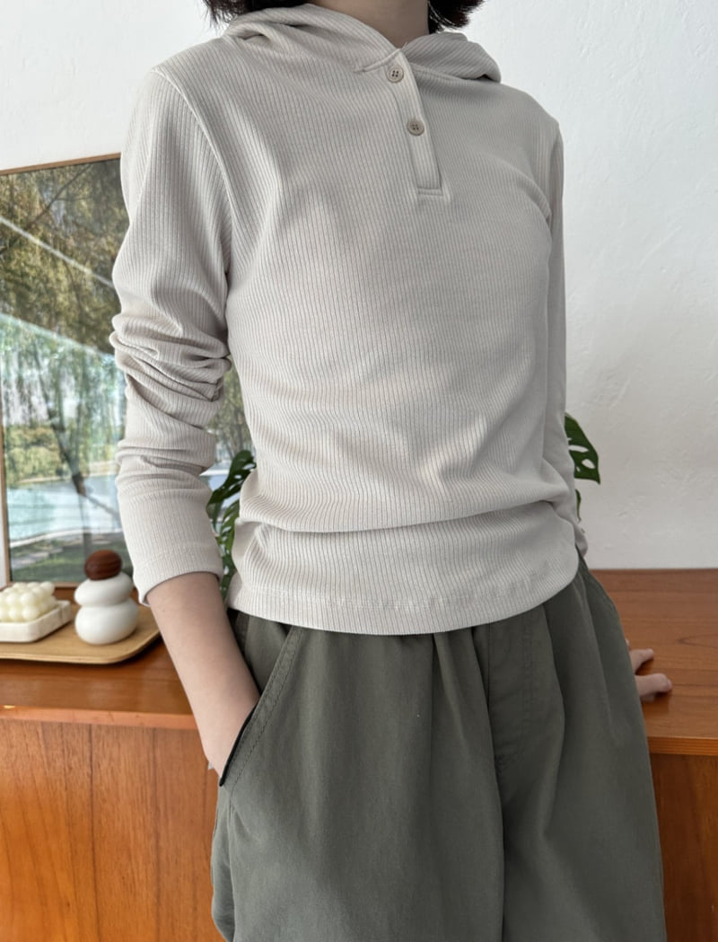 Purej - Korean Junior Fashion - #kidsshorts - Ribbed Hooded Tee - 9