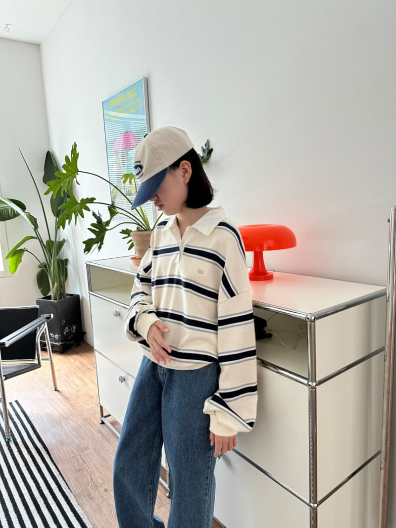 Purej - Korean Junior Fashion - #kidsshorts - Ivy Collar Sweatshirt - 6