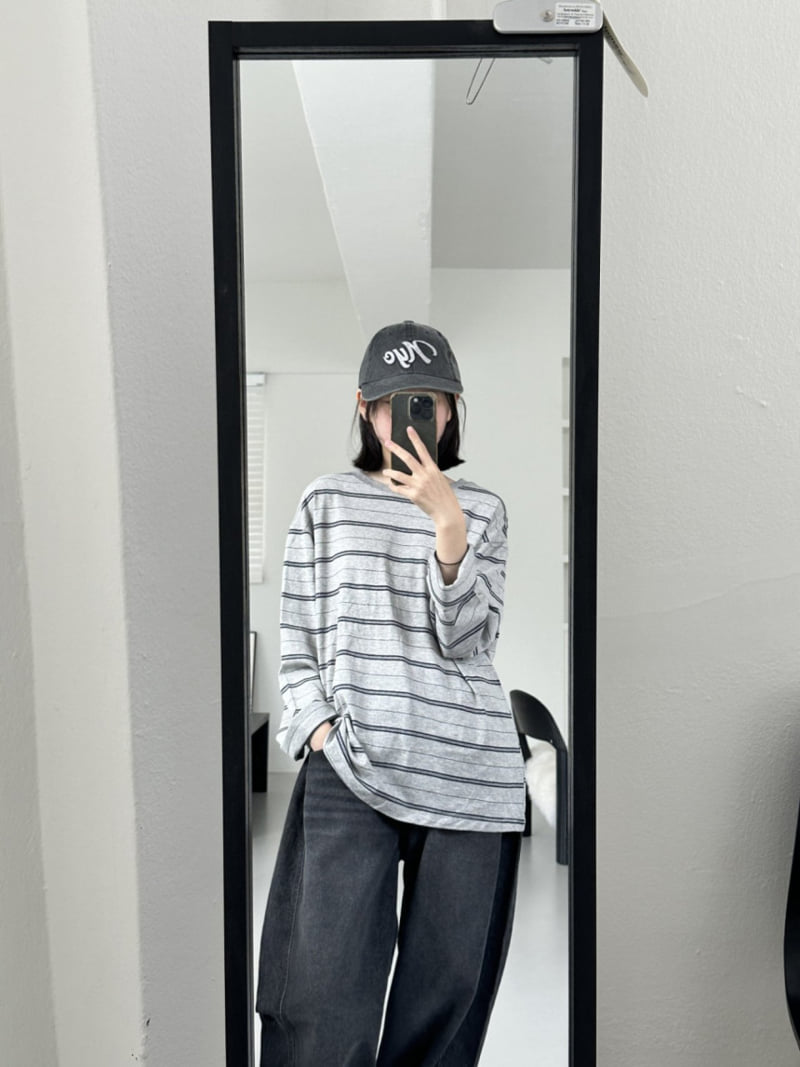 Purej - Korean Junior Fashion - #kidsstore - Cocoa Striped Tee - 12