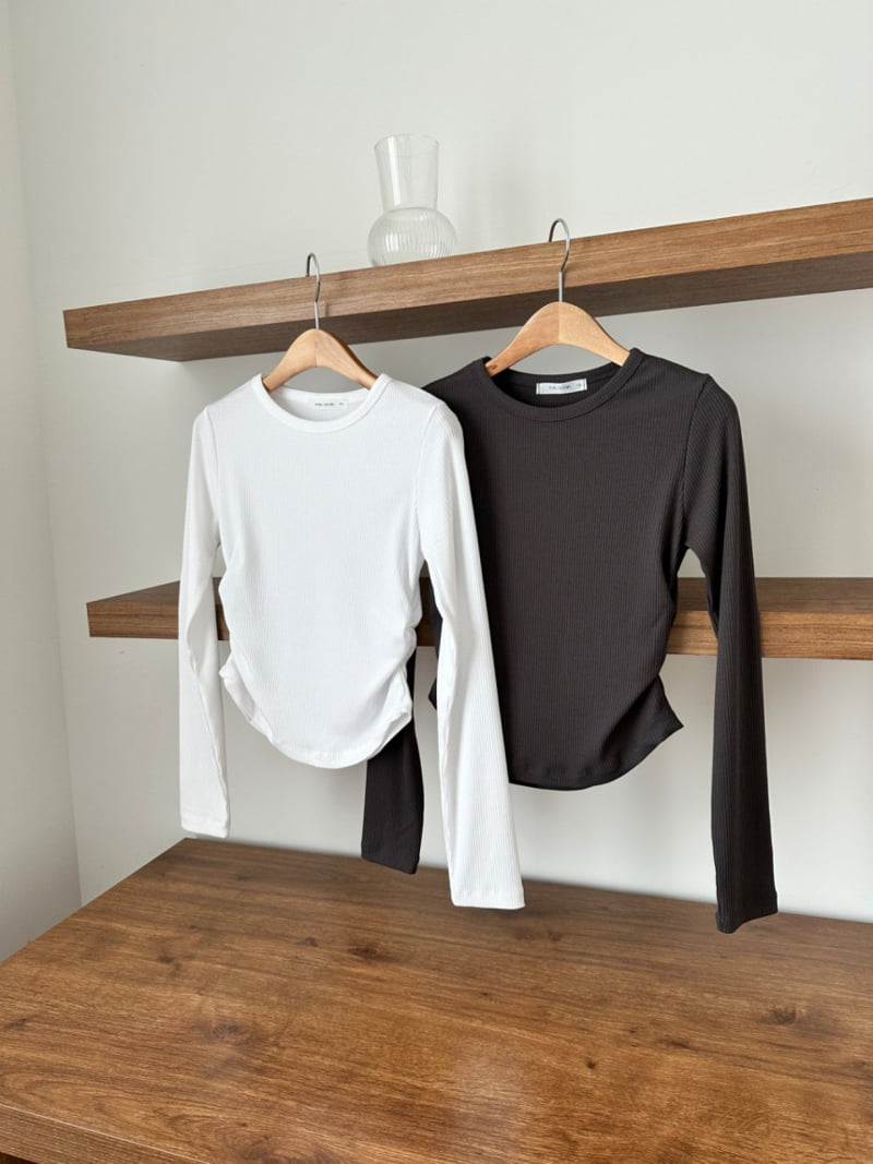 Purej - Korean Junior Fashion - #magicofchildhood - Plain Shirring Tee