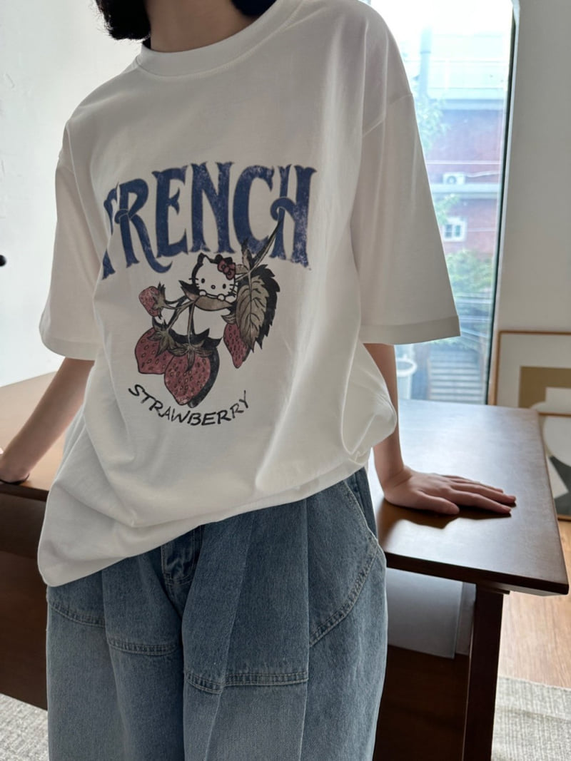Purej - Korean Junior Fashion - #magicofchildhood - Strawberry Short Sleeve Tee - 6